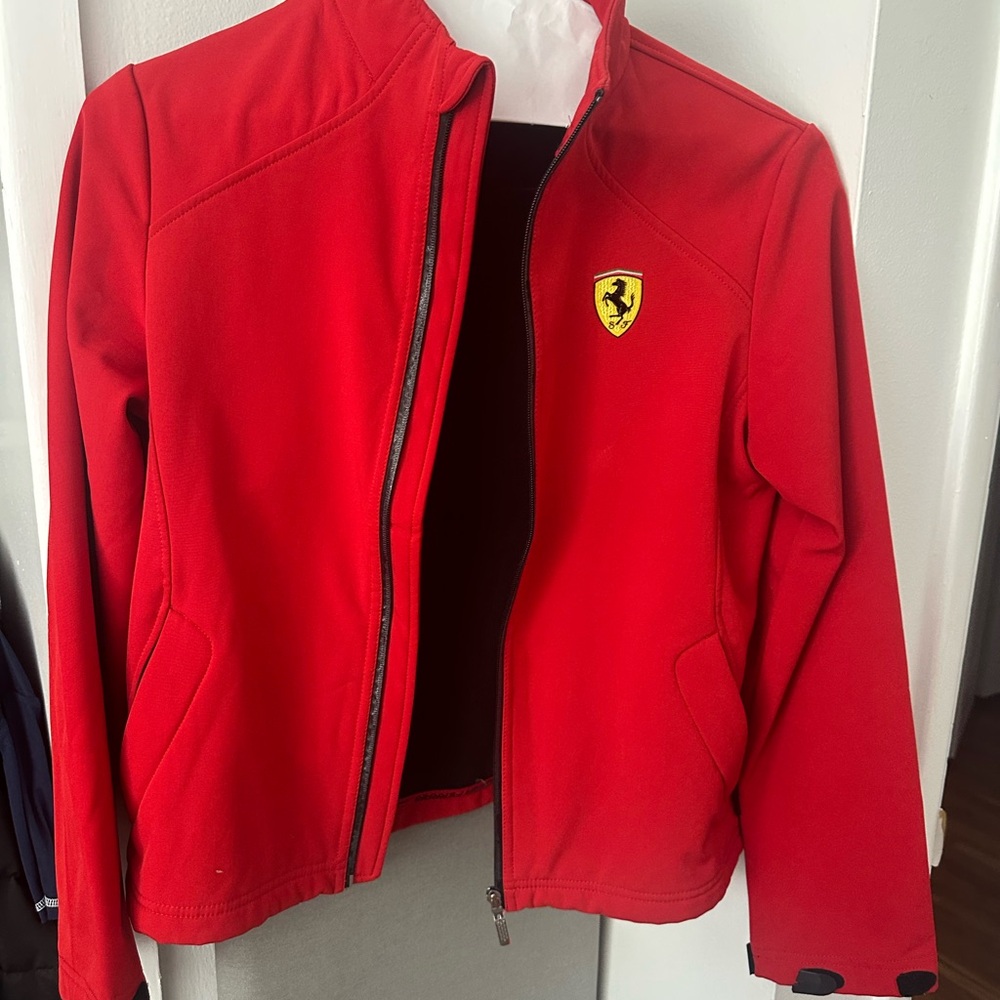 Scudera Ferrari Red Varsity Jacket for Women